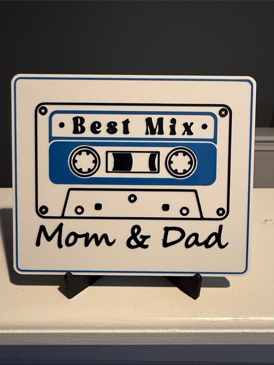 Other - Best Mix Mom & Dad Decorative Plaque - Blue and White